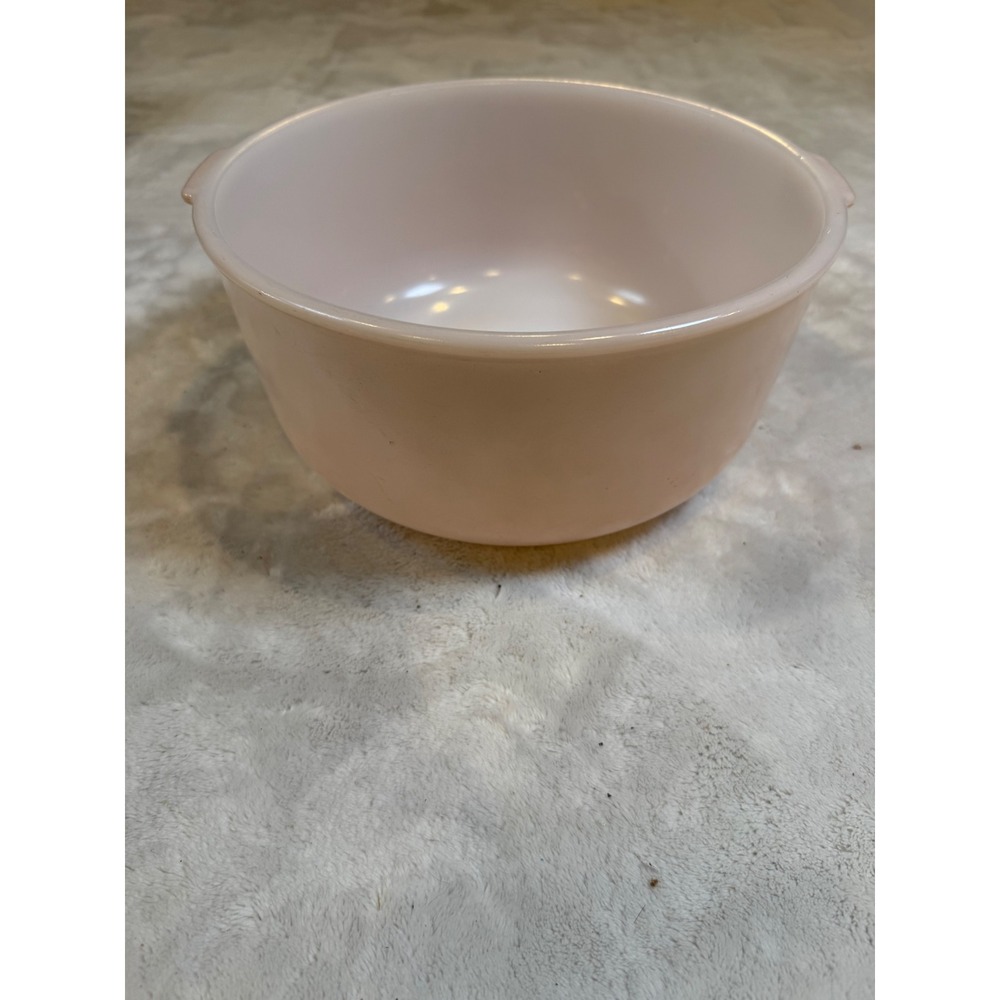 Vintage Glasbake Pink Milk Glass Mixing Bowl for Sunbeam 196U 9.5 Inch